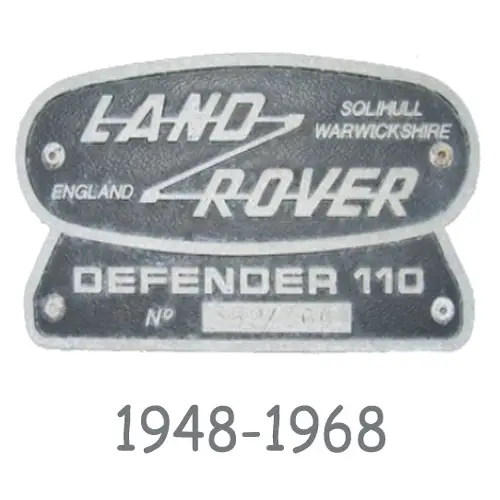 land rover logo 1948-1968